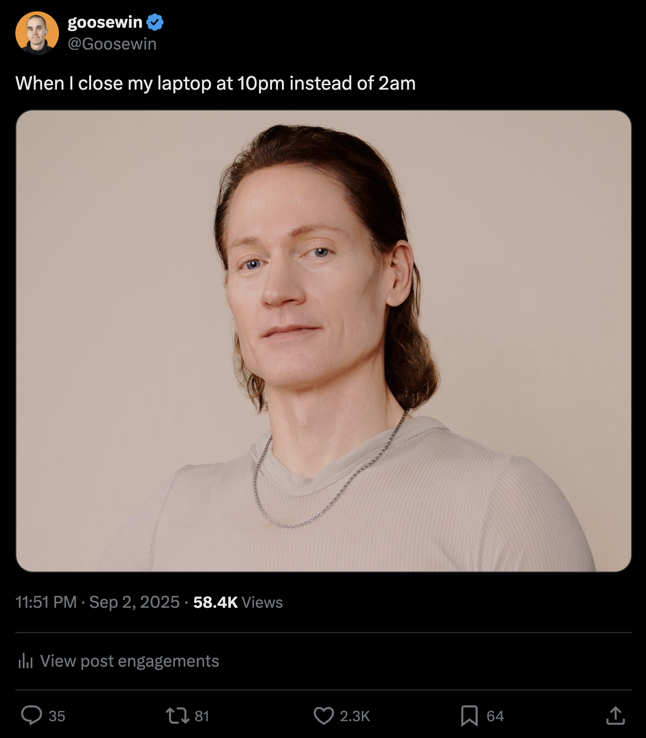 My viral X post about Bryan Johnson